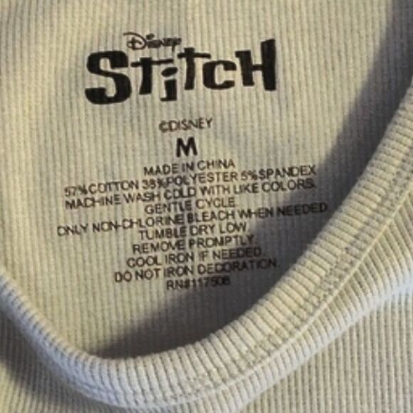 DISNEY STITCH Hawaii Paradise Surf Club Ribbed Crop Tank Top Medium - Picture 9 of 9